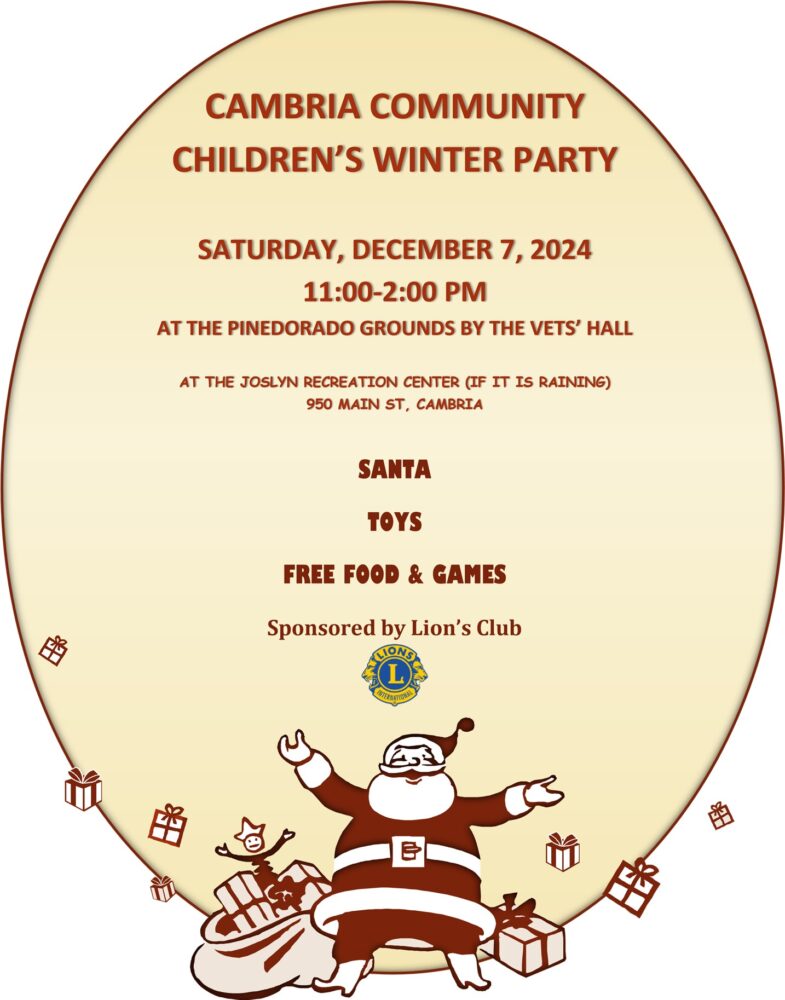 Lion’s Club Kids’ Christmas Party is Coming Soon!