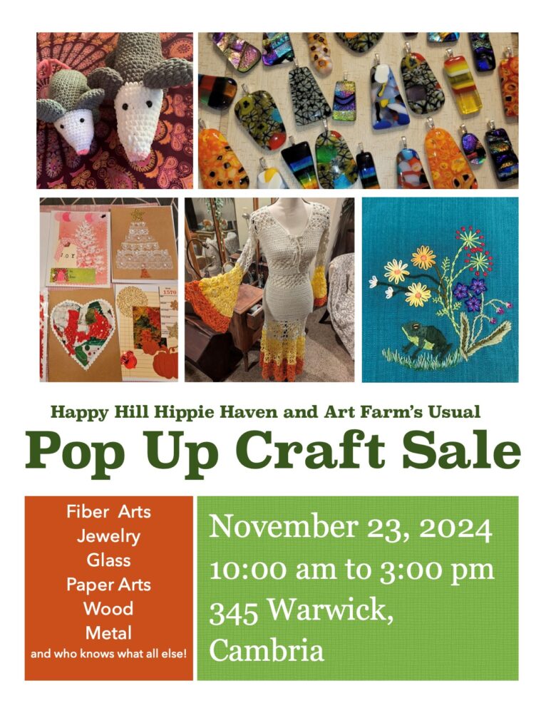 Pop-up Craft Sale Coming Saturday, November 23