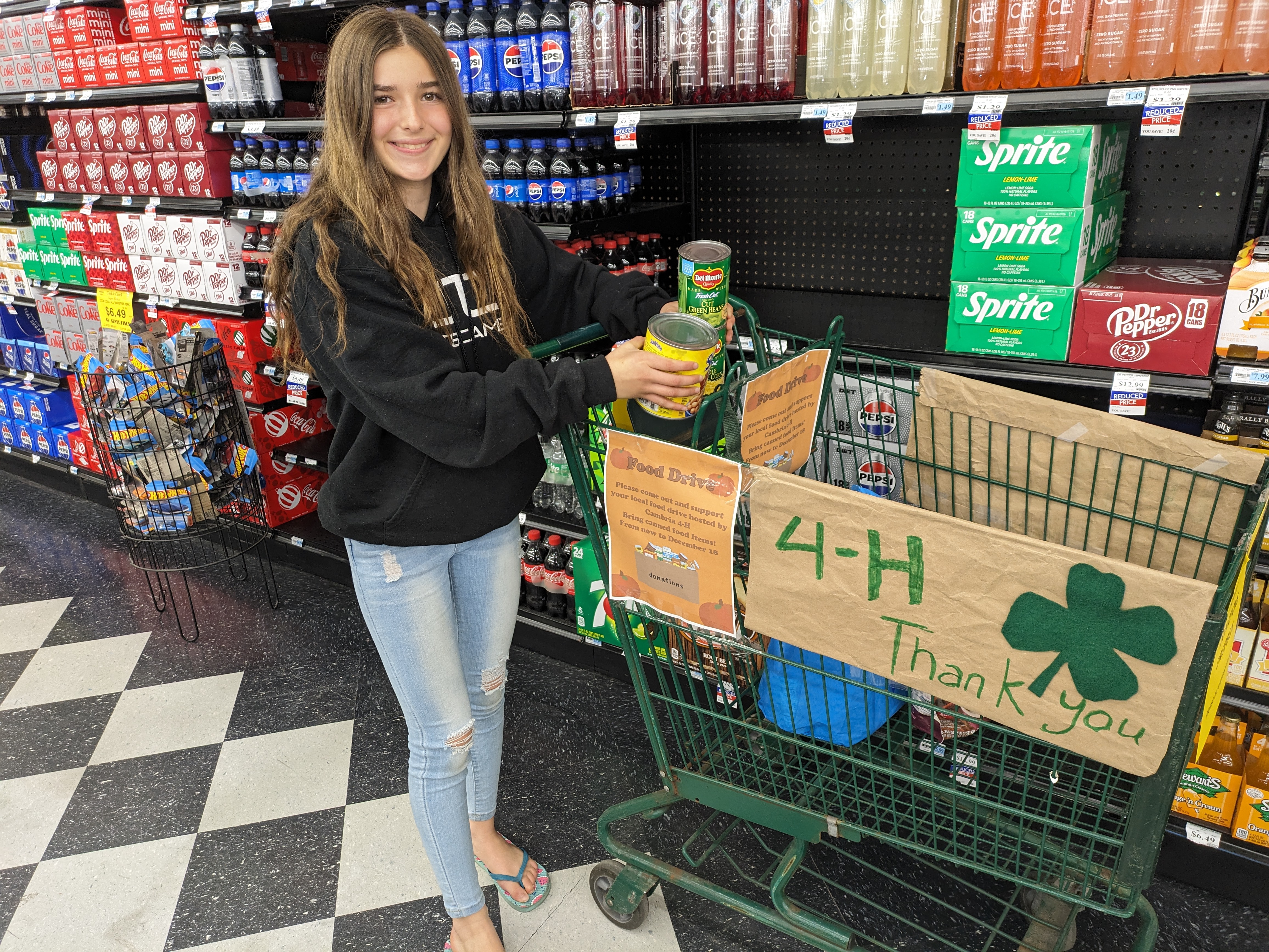 Cambria 4-H Collects Over 400 Pounds of Food for Local Food Bank