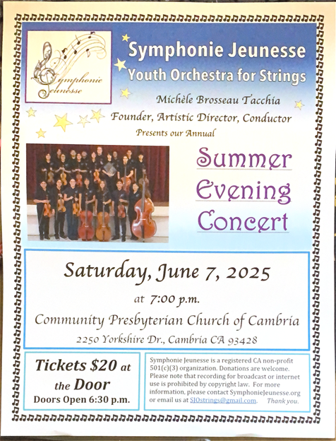 Symphonie Jeunesse Will Hold a Summer Evening Concert