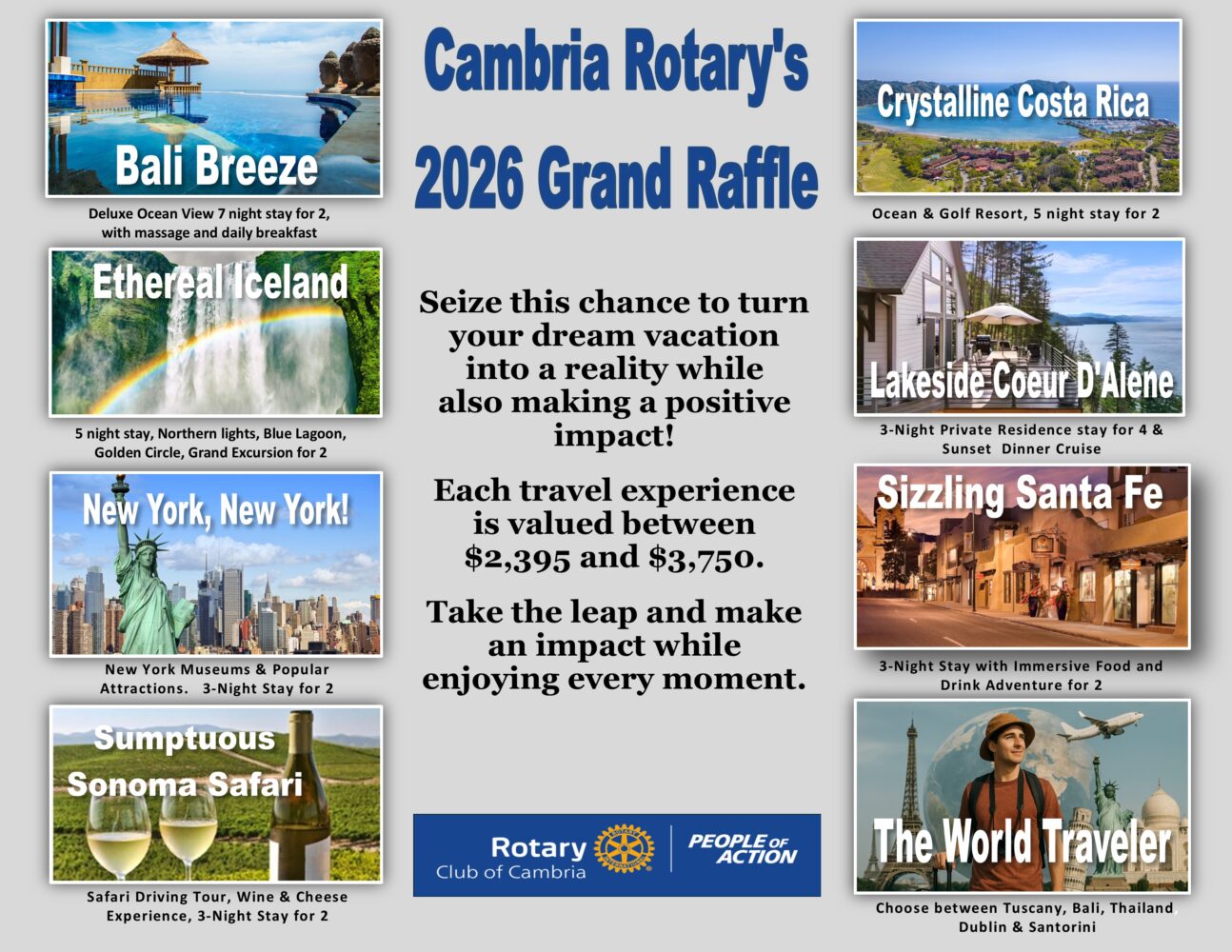 Cambria Rotary’s 2026 Grand Raffle
